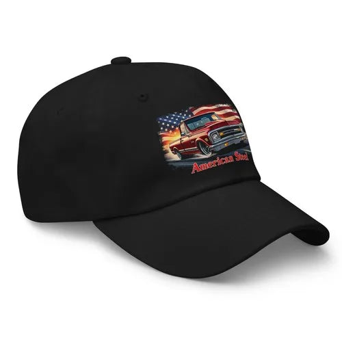 American Steel Patriotic Chevy C10 Truck Dad Hat