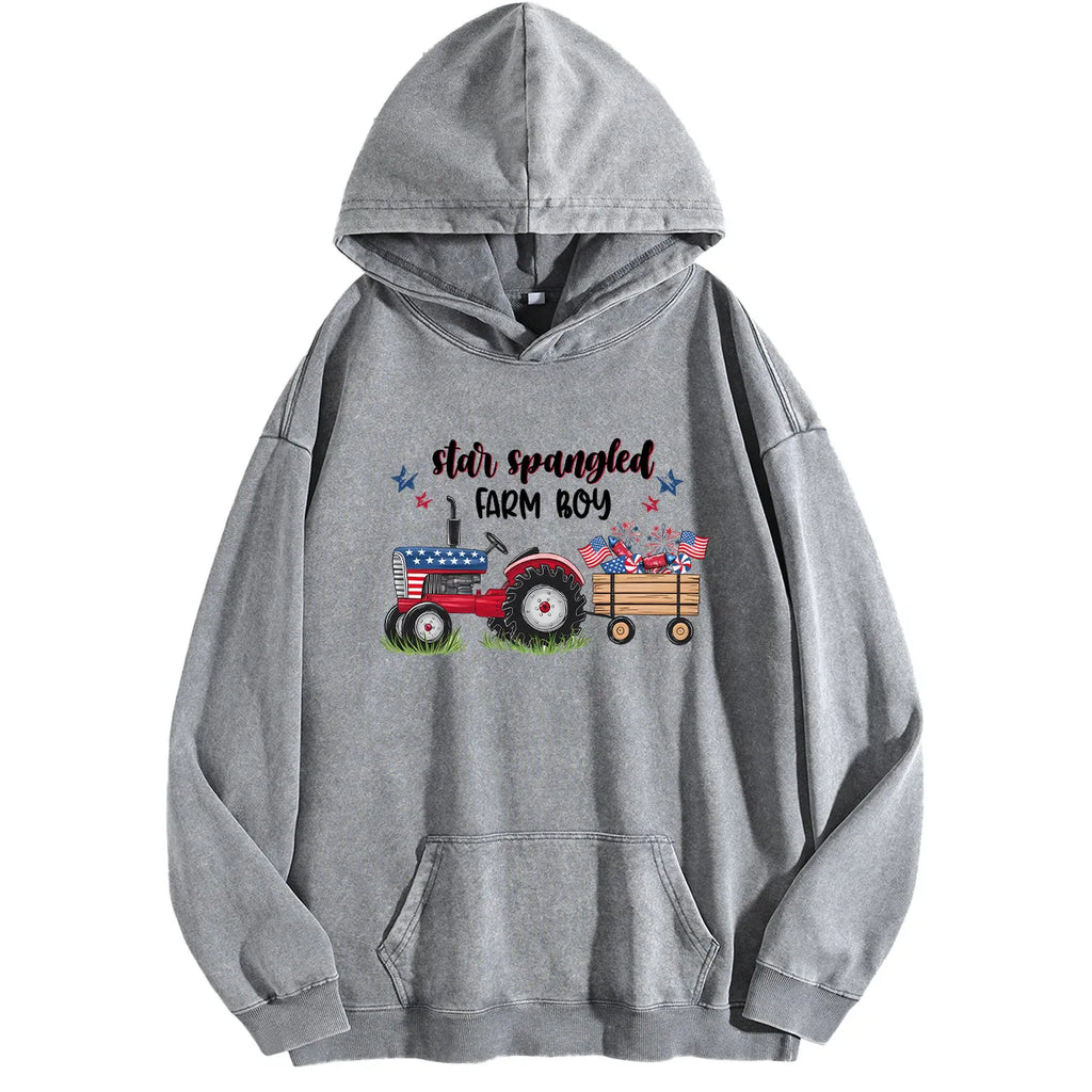 Men's Vintage Washed Graphic Hoodie