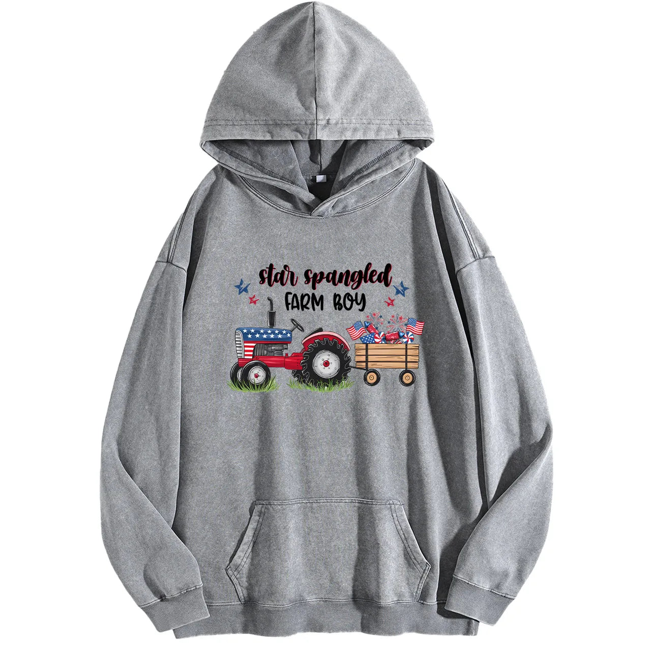 Men's Vintage Washed Graphic Hoodie