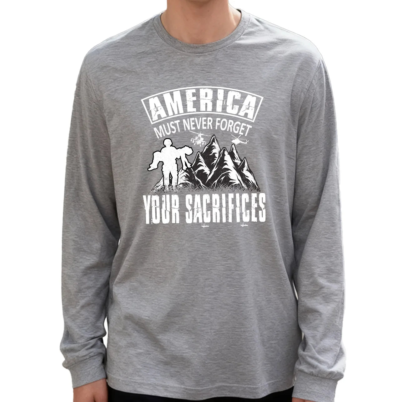 Must Never Forget Men's Long Sleeve Tee