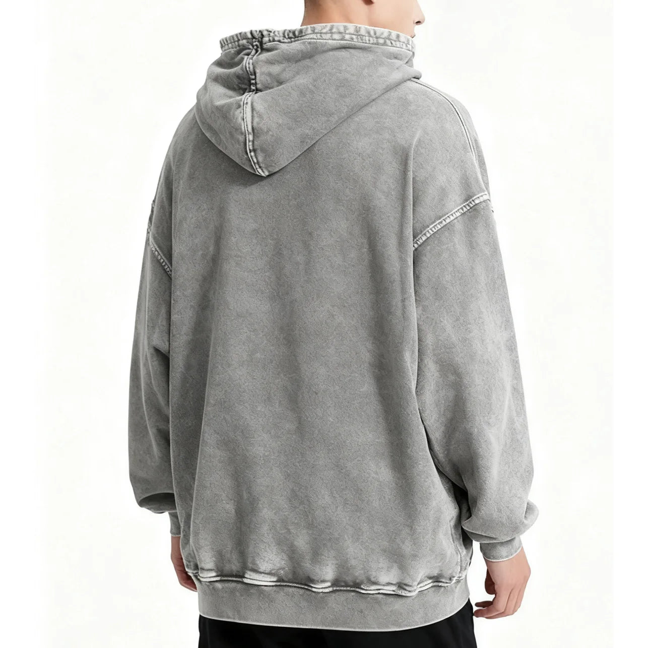 Love & Rocket Men's Vintage Washed Graphic Hoodie