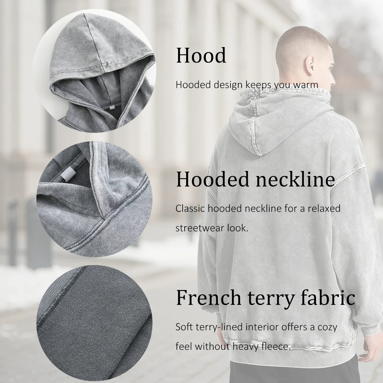 Men's Vintage Washed Graphic Hoodie