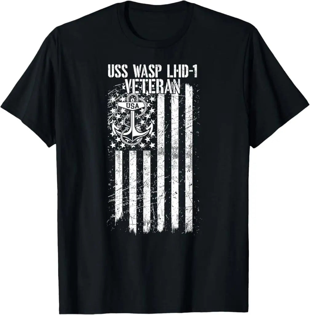 USS Wasp LHD-1 Veteran Patriotic T-Shirt