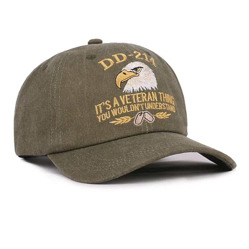 Army Veteran Hat Embroidered Patriotic Baseball Cap