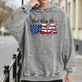 God Bless the Usa Men's Vintage Washed Graphic Hoodie