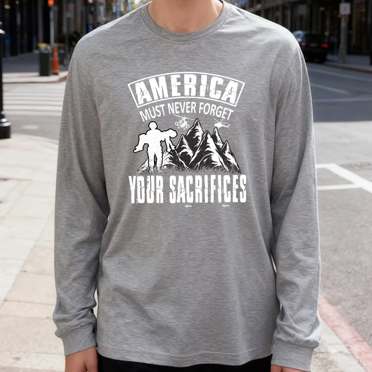 Must Never Forget Men's Long Sleeve Tee