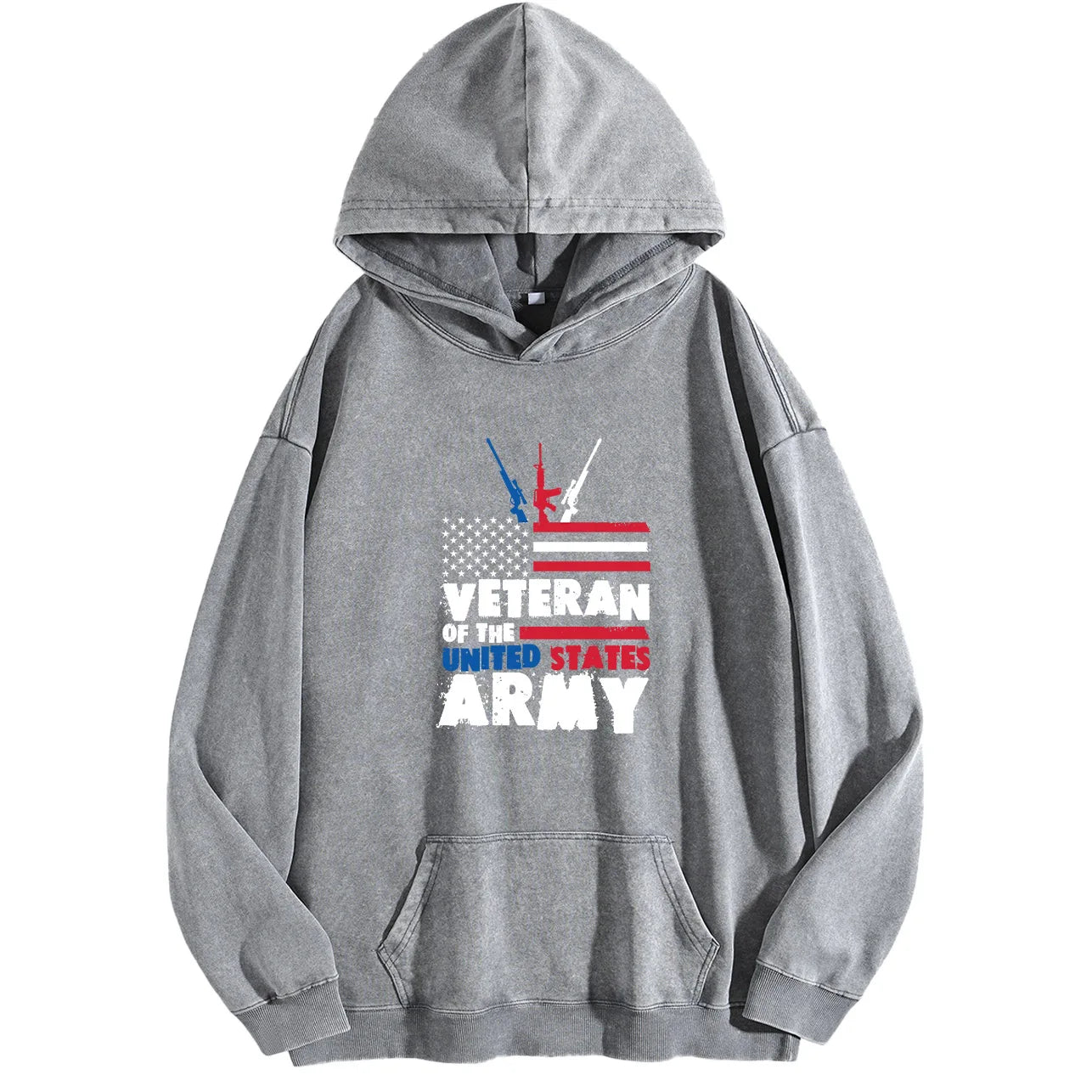 United States Army Men's Vintage Washed Graphic Hoodie