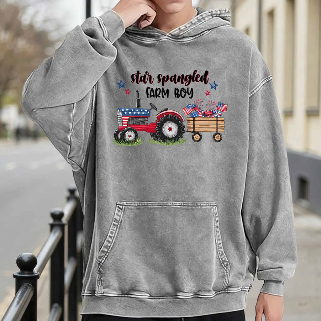 Men's Vintage Washed Graphic Hoodie